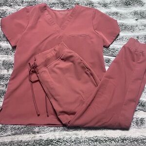 Women's Mauve Scrub Set
